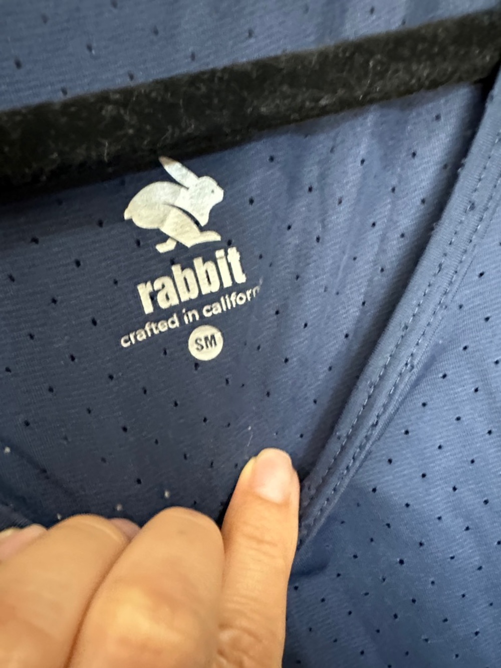 Rabbit Performance Navy Tank Top for Women - Picture 2 of 4